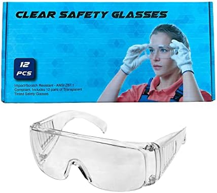 משקפי בטיחות OTG | מעל משקפיים | עמיד נגד ערפל ושריטות | השפעה ועמידה בשריטות